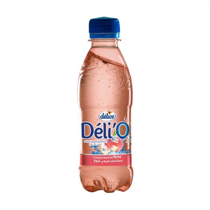 Eau gazéifiée pêche Déli'O 25cl