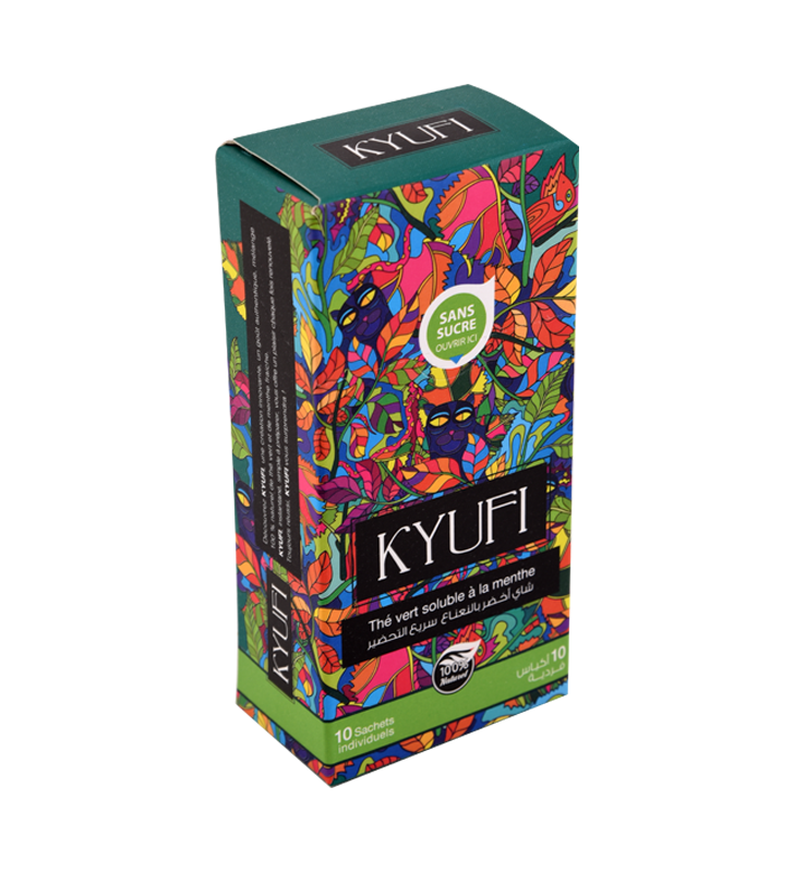 Thé vert soluble 10x7.5GR Menthe- Avec sucre