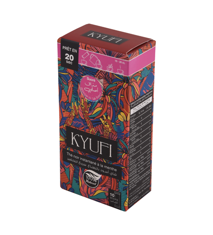 Thé noir soluble 10x7.5GR Menthe-Avec sucre
