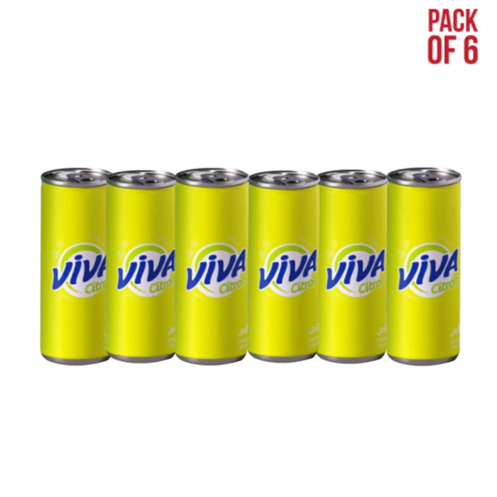 VIVA lemon – Pack of 6 drink cans 24cl