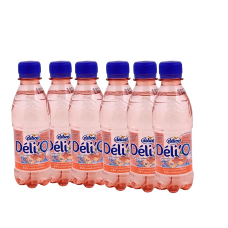 Déli'O Sparkling Peach Water – Pack of 6 drink cans 25cl