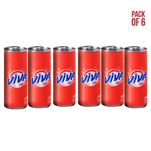 VIVA Peach – Pack of 6 drink cans 24cl