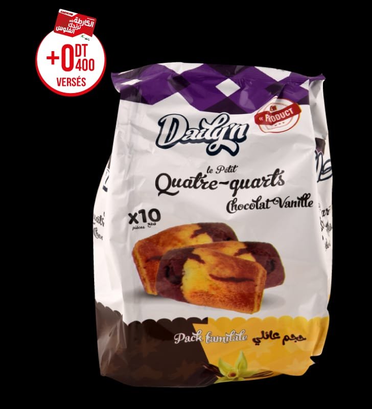 Petits quatre-quarts DAILY'N   10 Pièces Chocolat-Vanille